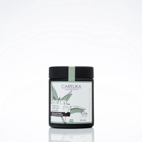Prebiotic Clay Face Mask with Green Clay & Aloe Vera ? Detoxifying & Soothing Facial Treatment, 15g Jar
