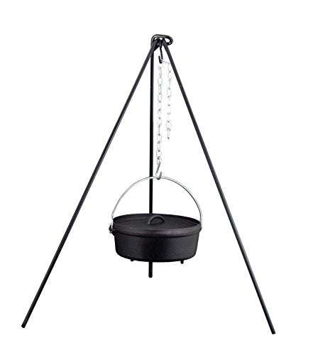 Camp Chef 50-Inch Steel Tripod for Campfire Cooking, Black