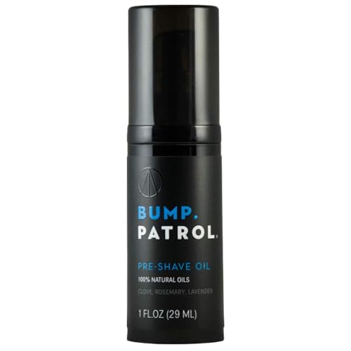 Bump Patrol Pre Shave Oil for Men with Natural Essential Oils ? Smooth Razor Glide, Face and Head Shaving Prep, Lightweight Travel Size Pre Shave for Men - 1 oz (Pack of 4)