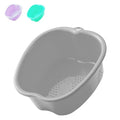AXLOFO¢ç Foot Soaking Bath Basin, Large Plastic Foot Soaking Tub, Feet Massage Feet Bath Bucket, Great for Getting The Dead/Old Skin Off Your Foots (greybasin)