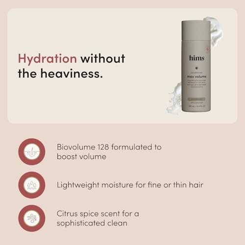 Hims Max Volume Conditioner 6.4 Fl Oz Pack of 2 - Biotin & Citrus Scent