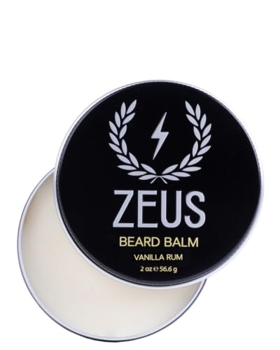 Vanilla Rum Beard Balm Leave-In Conditioner for Men - Hydrating & Taming, 2 Ounce