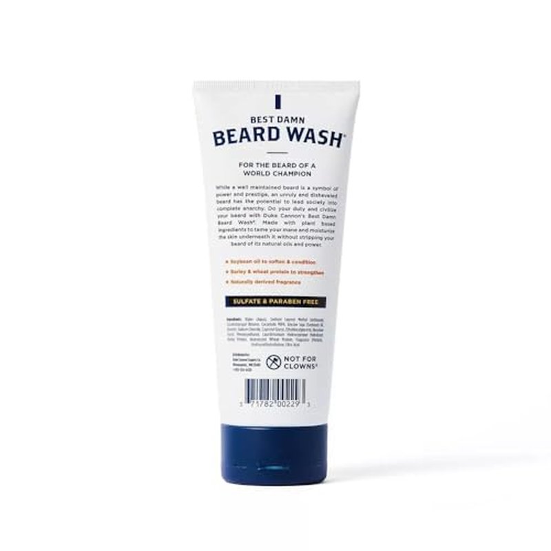 Duke Cannon Supply Co. Best Beard Wash, 6 oz. - Citrus Hefeweizen Scent, Sulfate-Free & Paraben-Free