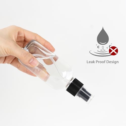 CycleMore 25 Pack 4oz Clear Glass Spray Bottles with Fine Mist Sprayers - Reusable Travel Dispensers
