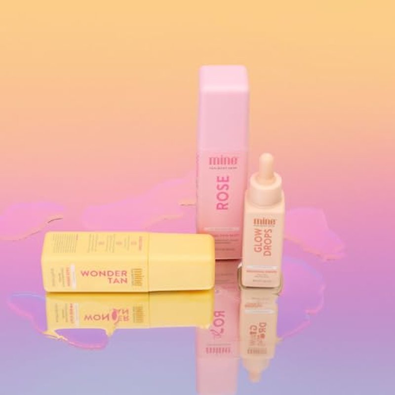 MineTan Facial Tanning Skincare | Facial Self Tan Collection - Glowy Dark Tan Results, Use Daily to Build Your Bronze, Vegan Friendly, Cruelty Free