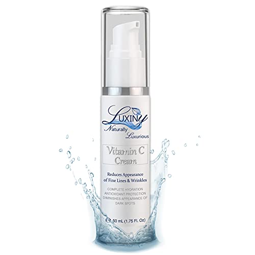 Luxiny Vitamin C Face & Neck Moisturizer with Jojoba & Squalane - Anti-Aging, Hyperpigmentation Reduction, Day & Night Hydrating Cream