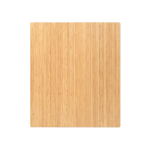 Anji Mountain Bamboo Office Chair Mat for Hardwood & Carpet, 48x42 Inches, Without Lip