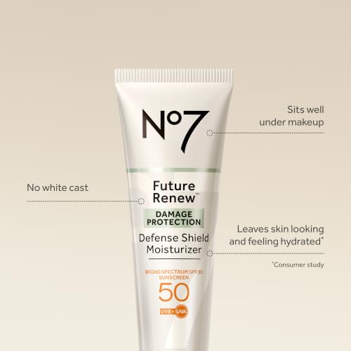 No7 Future Renew Defense Shield SPF 50 Face Moisturizer 1.69 Fl Oz