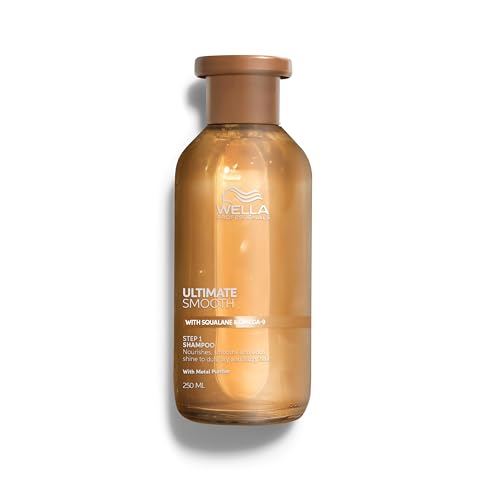 Wella Professionals ULTIMATE SMOOTH Shampoo for Dry, Dull & Frizzy Hair | For Shine & Smoothness | With Squalane & Omega 9 | Color Safe