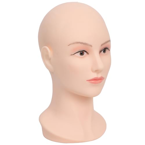 Female Life Size Bald Mannequin Head for Wig Display Cosmetology L70GT-S