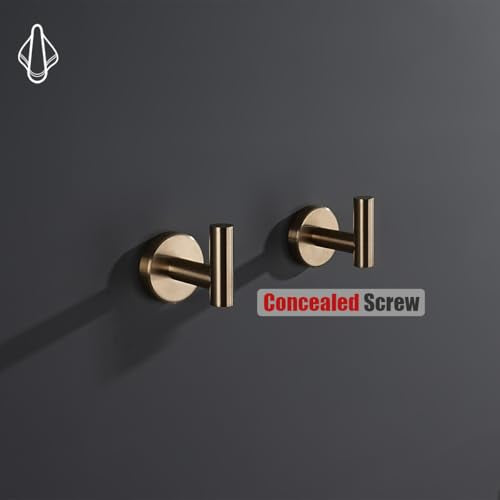 JQK Bathroom Hardware Set Champagne Bronze 5-Piece Wall Mount Accessories