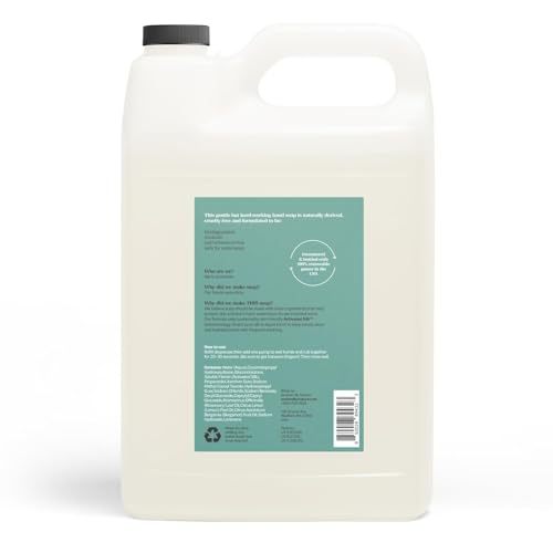 EVOLVED BY NATURE Liquid Hand Soap Refill, 128 Oz, Rosemary Lemon, Biodegradable Formula