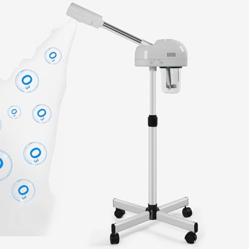 White Professional Ozone Facial Steamer with Touch Control - Skin Spa Equipment