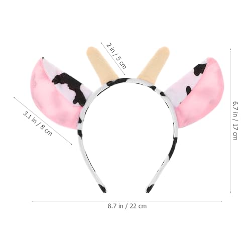 FRCOLOR 1 Pack of 12 Plush Cow Headbands for Kids & Adults Party Costumes