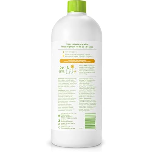 Babyganics Shampoo and Body Wash Refill, Chamomile Verbena, 32 Fl Oz