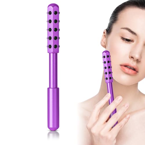 Purple Germanium Face Roller Uplifting Skin Care Massager - Anti-Aging & Blood Circulation
