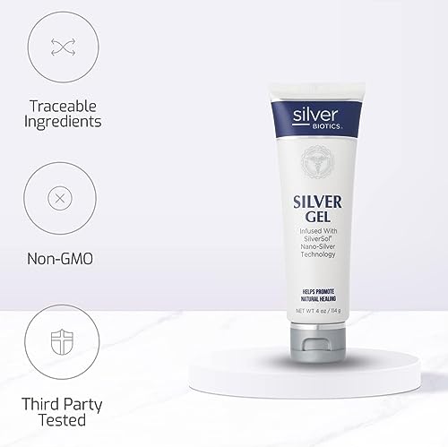Silver Healing Gel for Wounds Burns and Scars - 20ppm, 4 Oz, Pack of 2