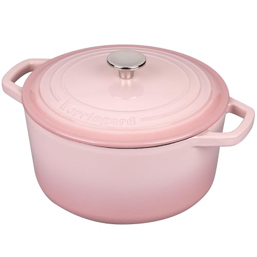 Pink 4.5QT Enameled Cast Iron Dutch Oven with Lid for Bread Baking - Sourdough Supplies Set