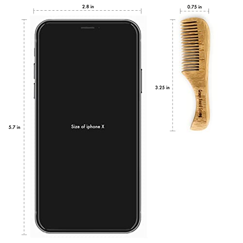 Naturally Normal Bamboo Mustache Comb (4-Pack) ? Sustainable Wood Combs that Plant Trees by Green Beard Grmng