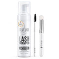 Eyelash Extension Shampoo with Brush - 6.76 fl oz (200 ml) Eyelid Foaming Cleanser & Makeup Remover