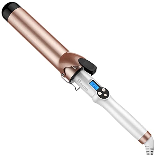 Hoson 1 3/4 Inch Curling Iron with Tourmaline Ceramic Coating & Adjustable Temperature