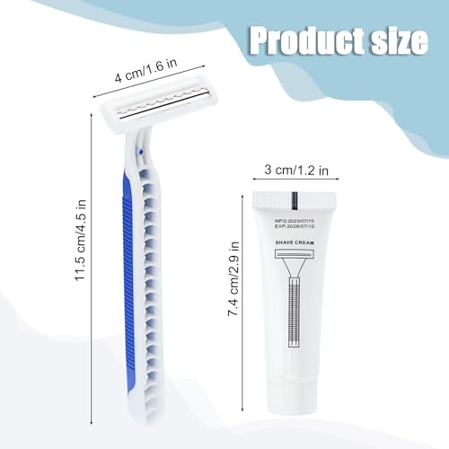120 Pack Disposable Razors Bulk Blue - Travel & Hotel Shaving Set for Men & Women
