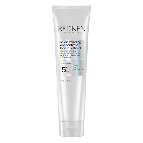 Redken Acidic Bonding Concentrate Leave In Conditioner - For Weak & Damaged Hair, Bond Building & Strengthening Hair Repair Treatment, Smooths & Provides Heat Protection
