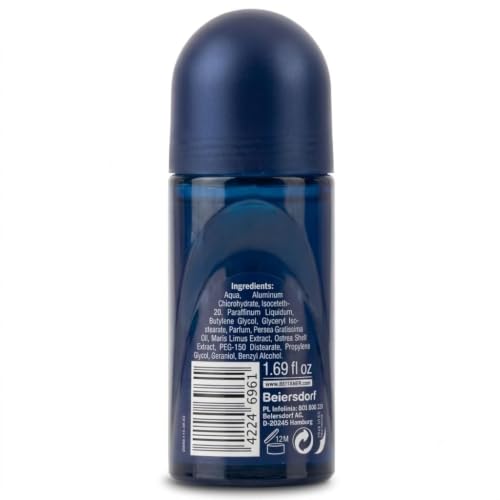 NIVEA Men Fresh Active Roll-On Deodorant 1.7 oz (Pack of 3)