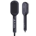 LANVIER Hair Straightener Brush Black Ionic Infrared Styling Tool with Wide Panel