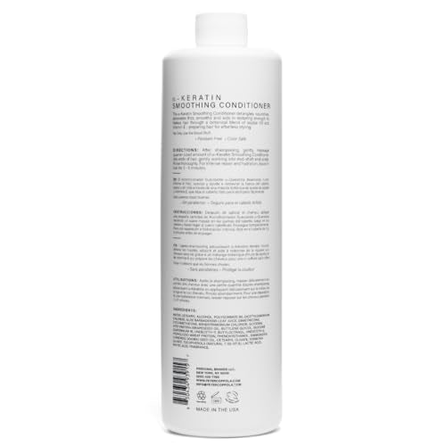 Keratin Smoothing Conditioner 10 Fl Oz - Anti-Frizz, Nourishing Hair Care with Argan & Coconut Oils