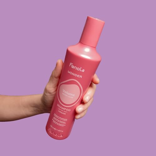 Fanola Wonder Volumizing Shampoo for Fine Hair - Sulfate-Free Hair Shampoo for Women & Men - Lightweight Cleanser for Lifting Roots, Thickening & Strengthening - Vegan & SLS/SLES Formula (1000 ml)