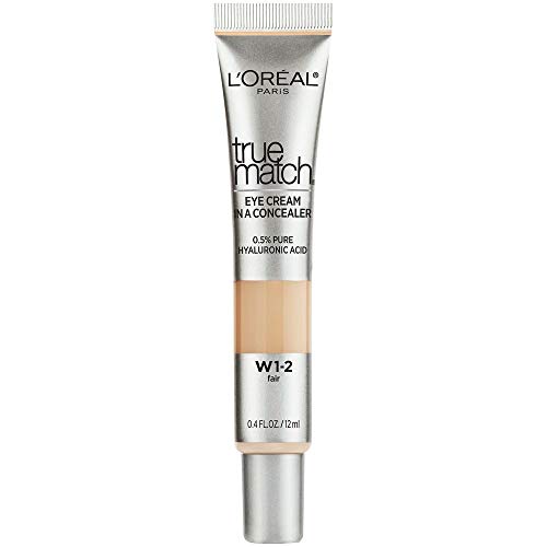 L¡¯Or?al Paris Cosmetics True Match Eye Cream in a Concealer, 0.5% hyaluronic acid, Fair W1-2, 0.4 fl. oz.