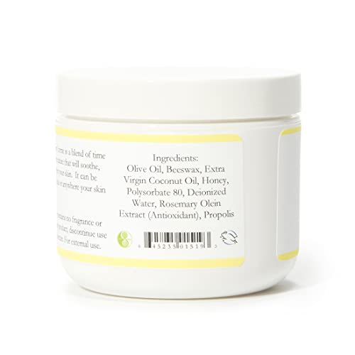 Bee Naturals Miracle Skin Creme - All-Natural Hydrating Cream for Full body - Pure Nourishment with Olive Oil, Beeswax & Coconut Oil - Loved globally for Versatility & Trusted by Generations (4 oz)