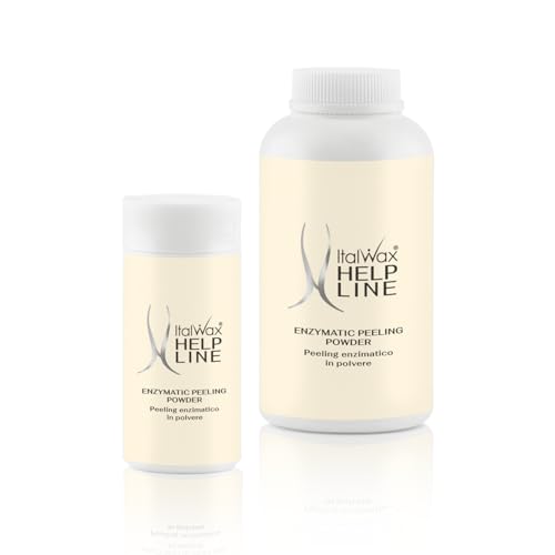 Italwax Help Line Enzymatic Peeling Powder 3.17 oz (90g) ? Gentle Facial Exfoliant with Papain and Bromelain ? Pre-Waxing Skincare ? for Professional and Home Use