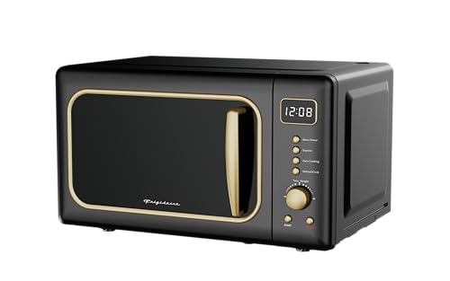 Retro Black 0.7 Cu. Ft. 700W Countertop Microwave Oven with Auto Cook