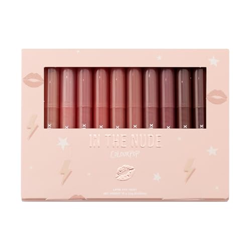 Nude Lipstick Set - 10 Matte & Cream Finishes Lip Sticks with Nourishing Formula - In The Nude Variation