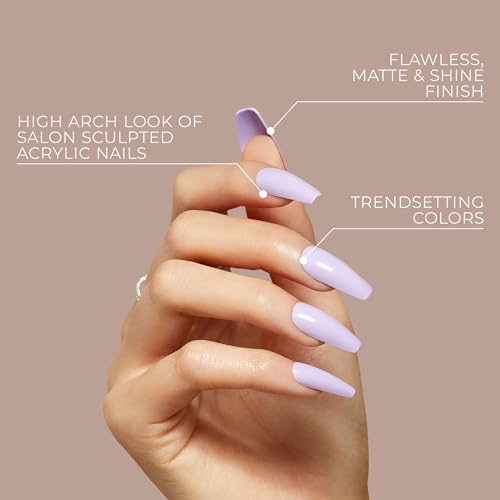 KISS Gel Fantasy, Press On Nails, Nail glue included, '4 the Cause', Beige, Long Size, Coffin Shape, Includes 28 Nails, 2g Glue, 1 Manicure Stick, 1 Mini File, 1 Adhesive Tab