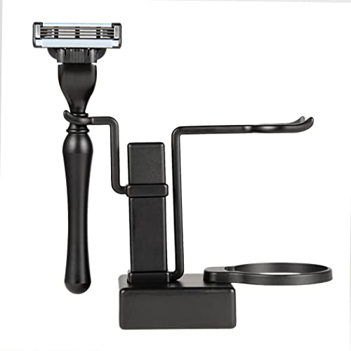 Men's Shaving Brush Kit with Stand - Grooming & Shaving Accessories