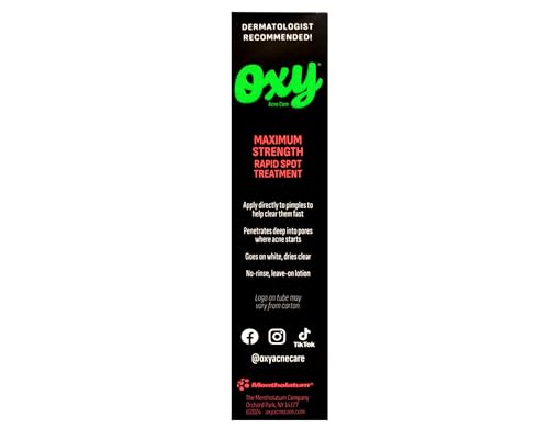 Oxy Maximum Strength Rapid Acne Spot Treatment 1oz (Pack of 3) - Fast Redness Relief