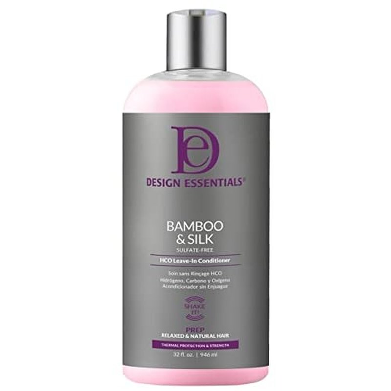 Design Essentials Bamboo & Silk HCO Leave-In Conditioner, Thermal Protection for Natural and Relaxed Hair, Softens & Detangles, 32 Oz, Pack of 1