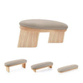Runbby Beige Nail Arm Rest with Adjustable Height, PU Leather & Sponge, for Manicure