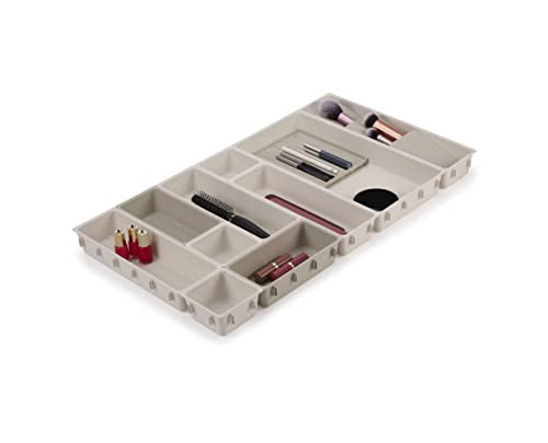Joseph Joseph Viva Modular Makeup Organizer Set - 12pc Drawer Storage with Compartments & Brush Holder