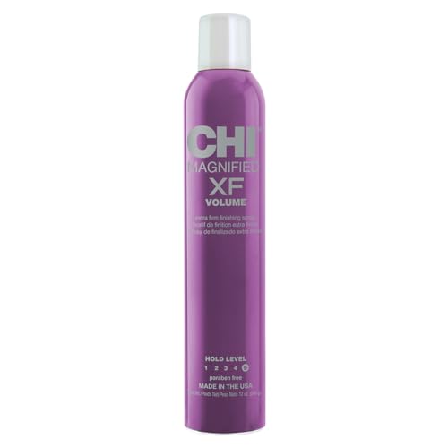 CHI Magnified Volume XF Finishing Hair Spray - Extra Firm Hold, 12 Oz (Pack of 1) - Humidity Resistant, Volumizing Spray