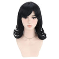 Short Black Wig for Cosplay & Costume Party - Layered & Straight Style with Adjustable Cap