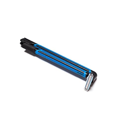 EVOLVE Back Hair Removal Razor - 16 Inch Extended Reach Foldable Handle Body Shaver with 4 Cartridges - Men Women Wet Dry Shaving Tool