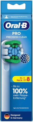Oral-B Precision Clean Replacement Toothbrush Heads Pack of 8 - Suitable for Electric Toothbrushes