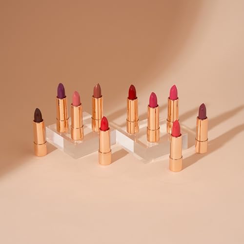 Vibrant Silk Hydrating Lipstick - Long Lasting Lip Color with Hyaluronic Acid & Super Oils - Charm