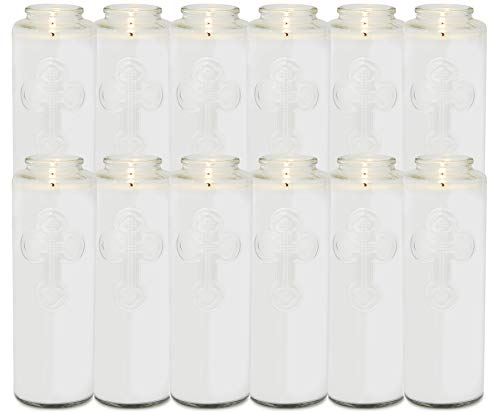 Meditation Prayer Candles Set - 12 Long-Lasting Glass Devotional Candles