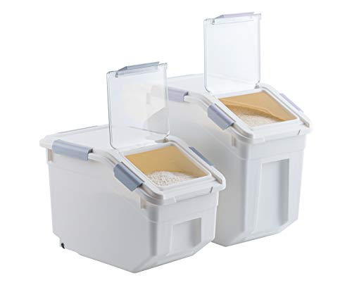 13 LB Pack Airtight Food Storage Containers with Scoop - Flour, Rice, Pet Food