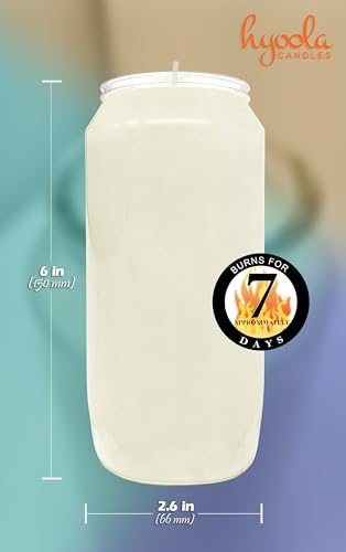 7 Day White Prayer Candles Pack of 20 - Tall Pillar Religious Memorial Decor